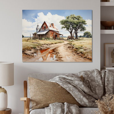 Farmhouse Patterns an I - Décoration murale de ferme en métal