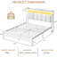 Structure de lit avec tête de lit avec rangement, lit plateforme tapissier avec station de charge et lumières DEL, lattes métalliques robustes-2079633392-2076705028