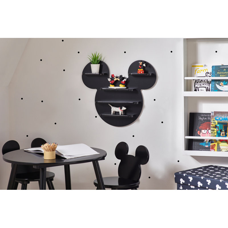 Mickey Mouse Black Wall Shelf
