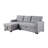 Upholstered Pull Out Sectional Sofa With Chaise-1053960615