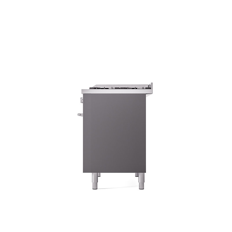ILVE Professional Plus II 40 in Dual Fuel Range, Liquid Propane, Graphite Matte/Stainless Steel
