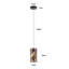 1 - Light Black LED Cylinder Pendant