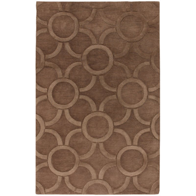Tapis brun touffeté à la main Shane
