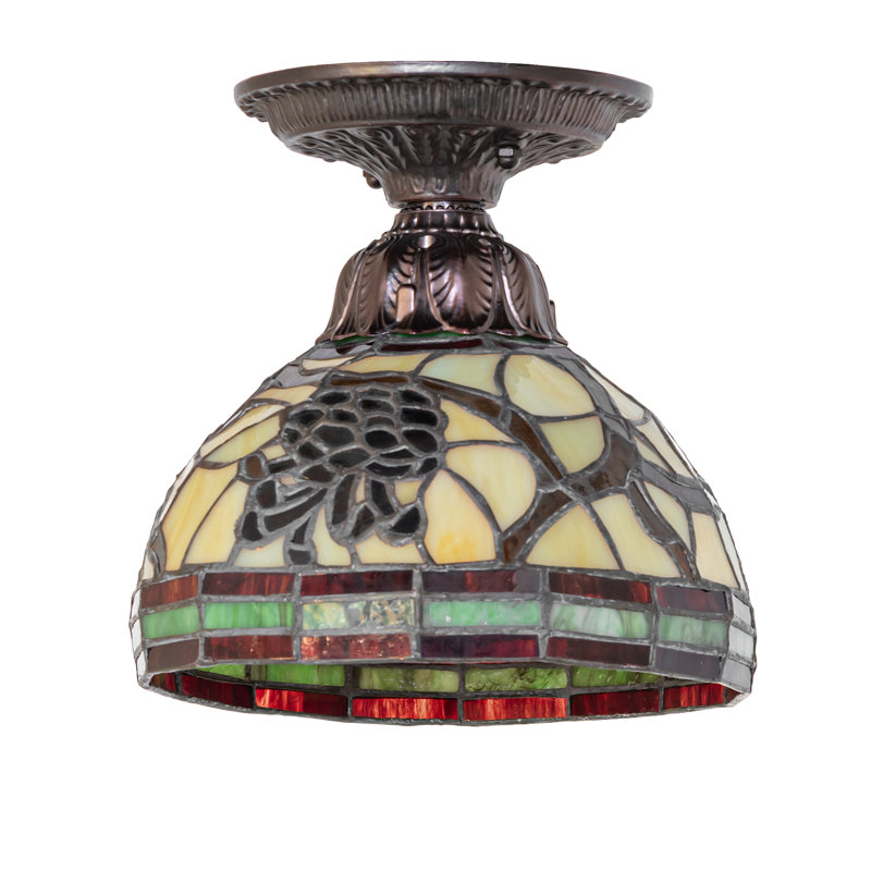 8" Wide Pinecone Flushmount