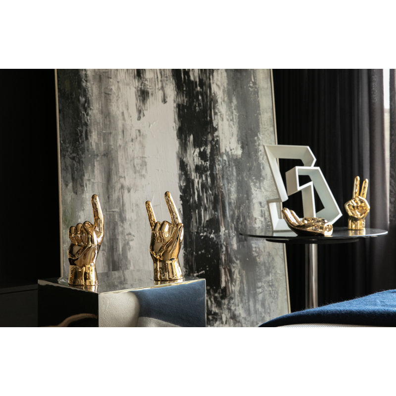 Ariday Ariday Gold Finger Pointing hand Tabletop decor - 9" tall