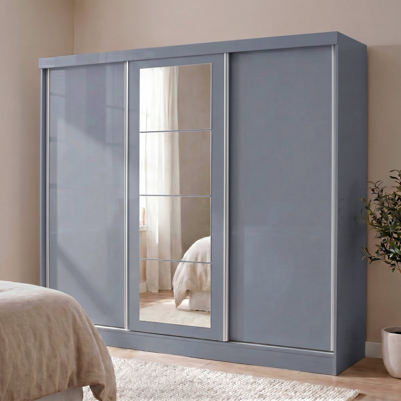 Cascio 3 Door Sliding Wardrobe, Grey