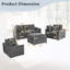Ensemble de canapé rembourré 4 pièces avec fauteuils d'appoint, pouf amovible et coussins-692297852