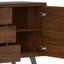 Buffet à 3 portes avec tablettes réglables et base en métal Lowry-1535777793