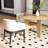 Modern Farmhouse 5-Piece Round Dining Set - Solid Wood Table With X-Base & Upholstered Bucket Chairs-729011269-729011272-729011273