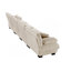 Canapé modulaire 4 places à assise profonde, canapé en chenille, canapé rembourré confortable pour salon, appartement, studio, bureau, café chenille clair-1215361725