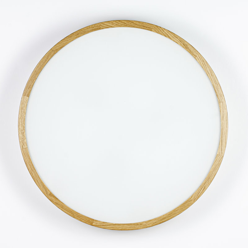 Demitria Flush Mount, Natural Oak, 8cm H x 37.5cm W x 37.5cm D
