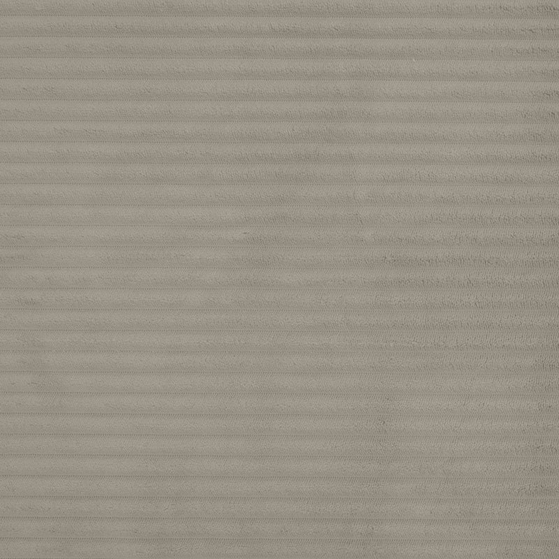 Causeuse en velours côtelé à accoudoirs carrés 54,5 po Yancheva, Taupe, H 36,5 po x l 54,5 po x P 34 po