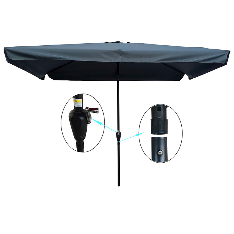 Parasol de plage rectangulaire 10 pi x 6 pi 6 po Mald