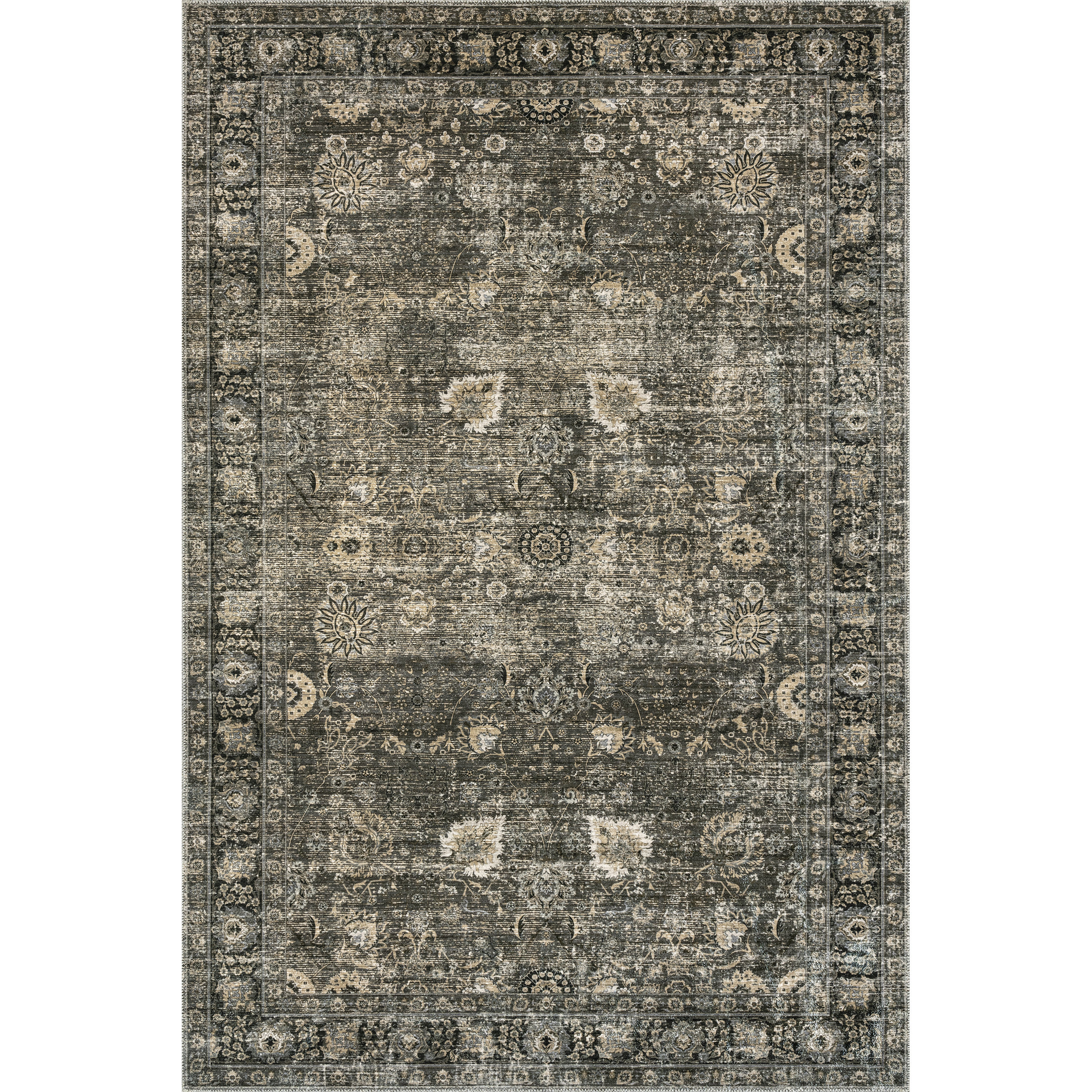 Large Dark Grey Rug 200x150cm / Cotton Rug / Rag Rug / Living Room Rug /  Area Rug / Vintage Rug / Washable Rug / Room Rug / Rugs for Bedroom 