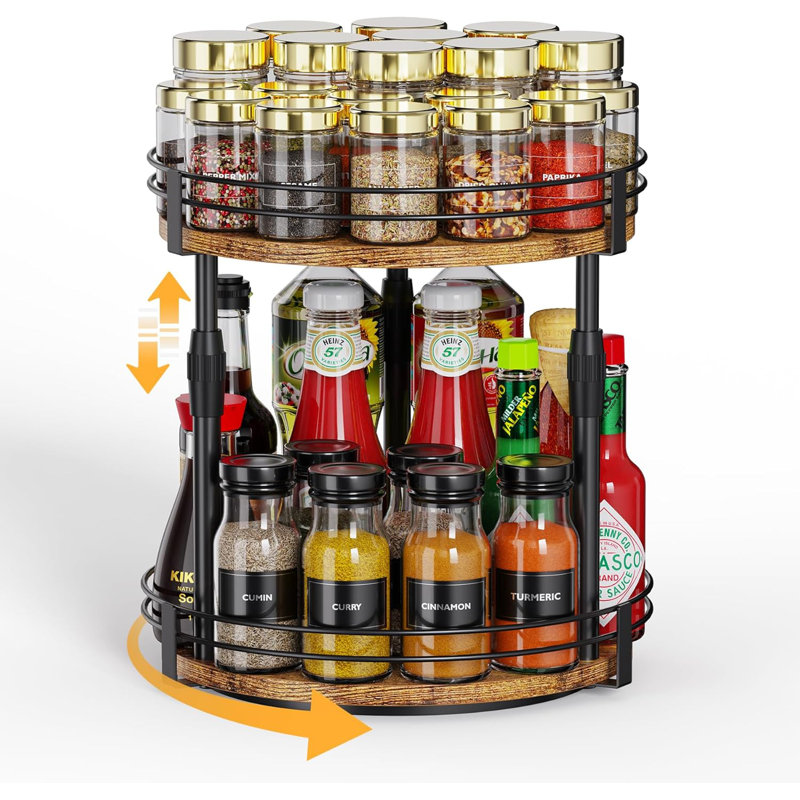Two Layer Rotating Spice Storage Container