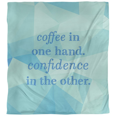 Housse de couette simple Coffee and Confidence Quote