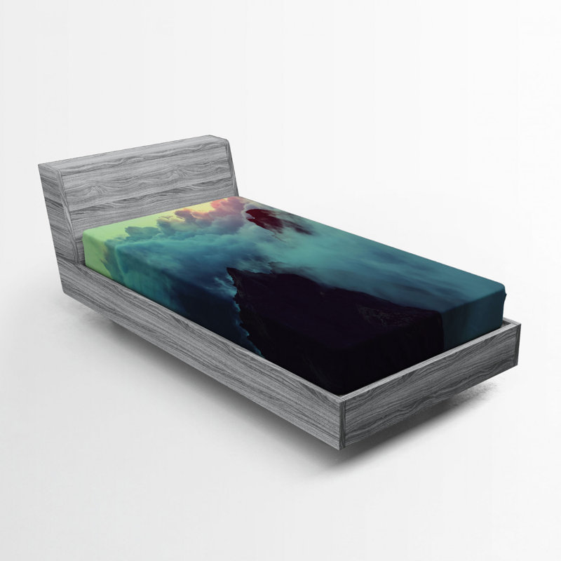 Drap-housse en microfibre Clouds, Drap-housse simple TG