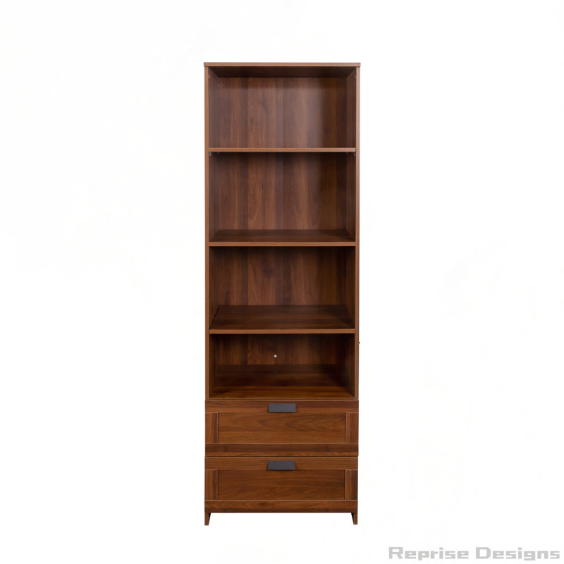 70.87" Tall Bookshelf with Drawers