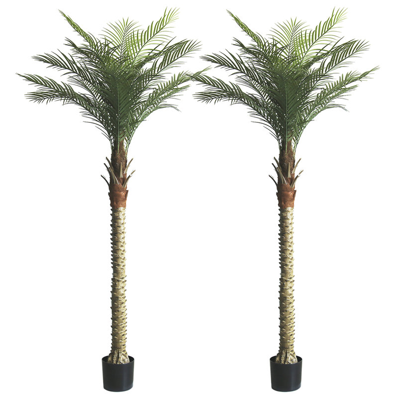 8Ft Artificial Palm Tree, 96'' H x 12.99'' W x 9.84'' D