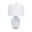 Lampe de table élégante 2 tons bleu / blanc Ivy Bronx 27 "