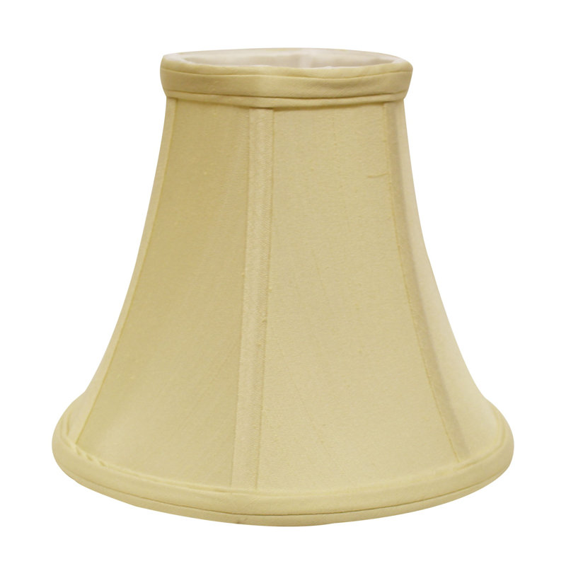 Abat-jour cloche en soie blanche Monay Shantung, Blanc antique, H 8 po x l 10 po x P 10 po