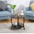 Small Round Coffee Table With Open Storage,23" 2-Tier Coffee Side Tables-372390549