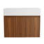 Armoire de salle de bain avec lavabo, portes à fermeture douce, conception à fixation flottante, pour petite salle de bain