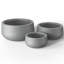 Ensemble de pots à fleurs en béton 3 pièces Lupin-533583073