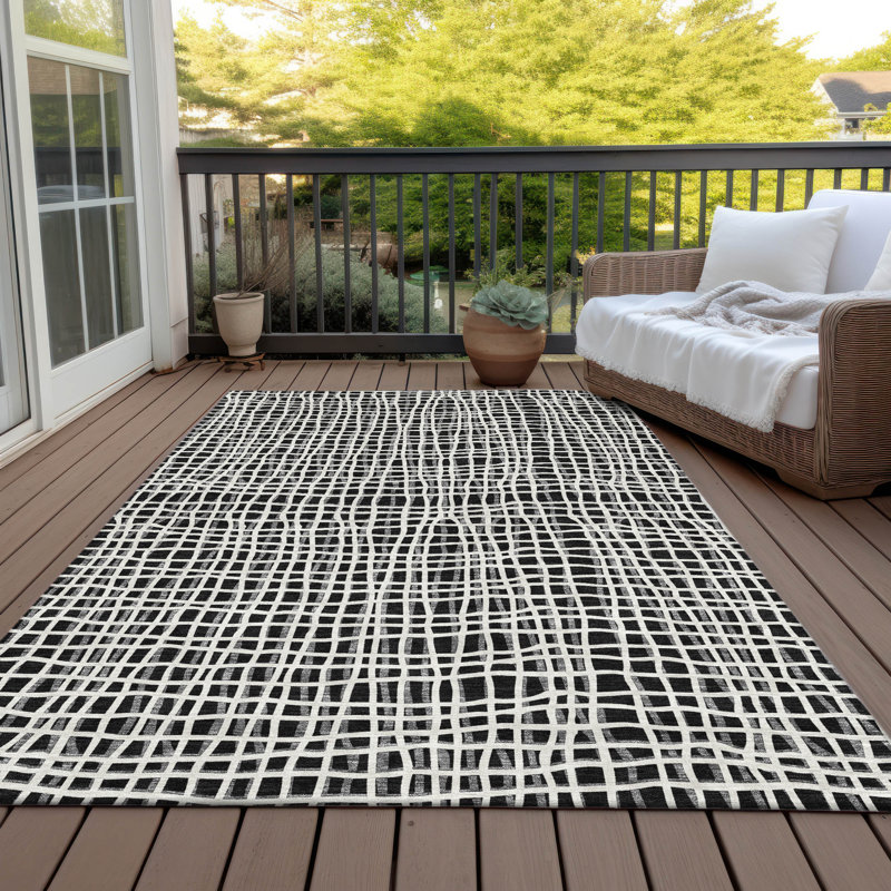  Finck Non-Slip Indoor / Outdoor Door Mat, Rectangle 3' x 5'