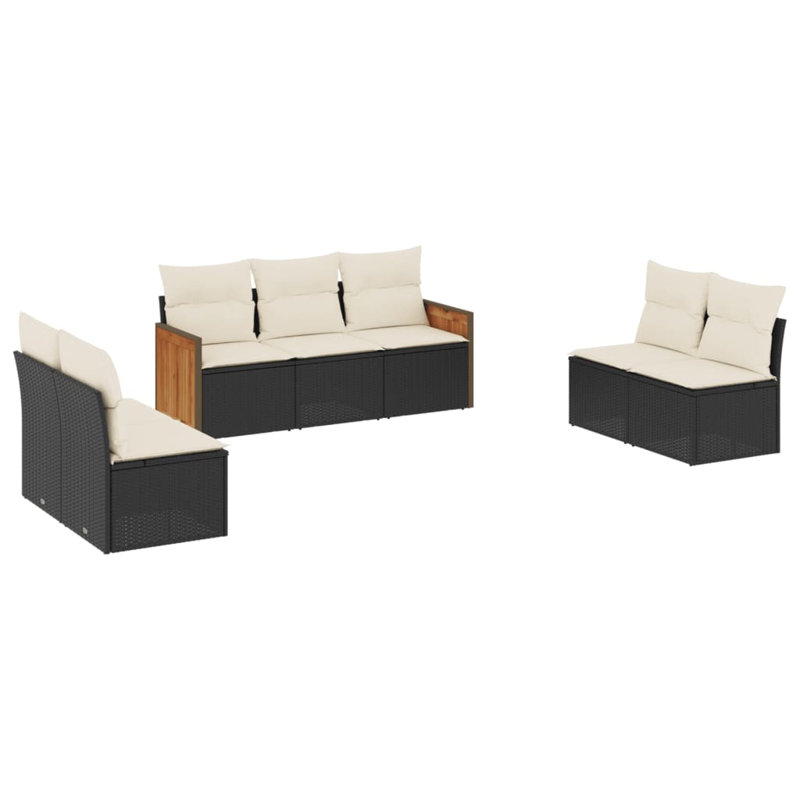Vidaxl Garden Sofa Set Black