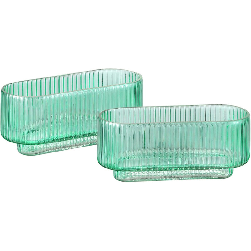 Vase de table en verre Wahidullah, Vert