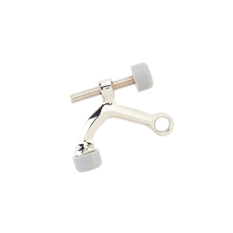 Brass Hinge Pin Stop, Brass, Polished Nickel