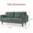 64" Loveseat Sofa, Mid Century Modern Couch, 2 Seater Deep Seat Linen Upholstered Couch-460277742