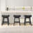 Counter Height Bar Stools Set Of 4 For Kitchen Counter Farmhouse Modern Barstools With Faux Leather Upholstered Backless Seat And Metal Legs 24 Inch Bar Chairs-583222004