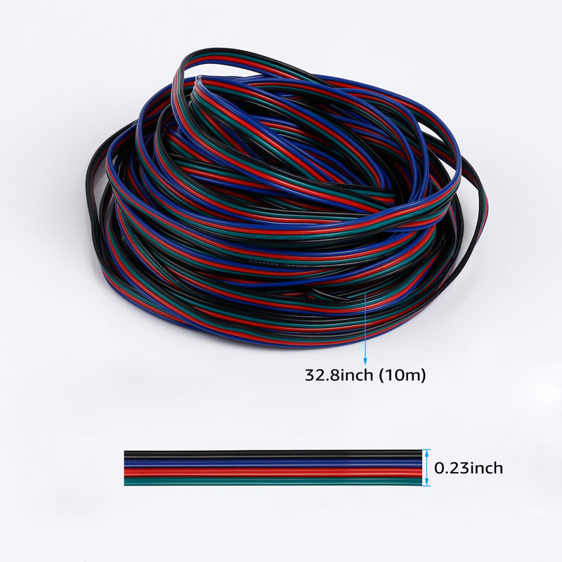 Connecteurs diviseurs 32,8 pi DEL, ensemble de rallonge pour bande lumineuse à 4 broches