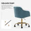 Chaise de travail en velours Adan-851993443