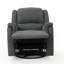Fauteuil inclinable oscillant en tissu gris anthracite avec fauteuil inclinable manuel