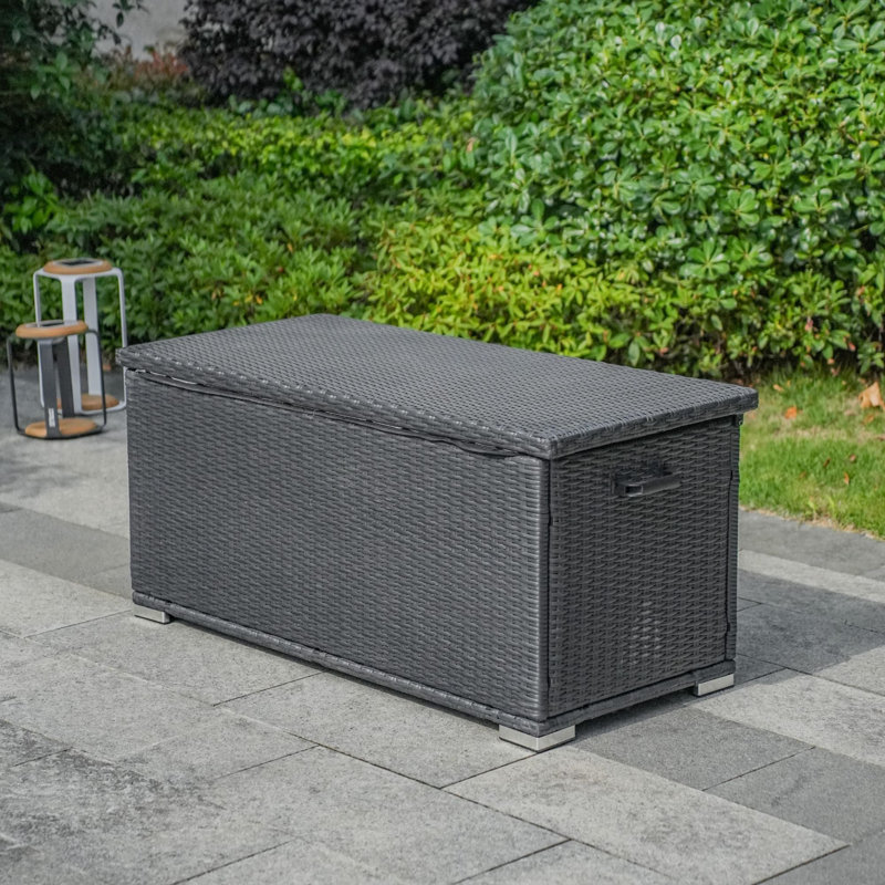 Primestok 48.03'' W 75 Gallons Water Resistant Deck Box, Black