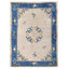 Tapis en laine noué à la main à motif floral antique ivoire beige crème et blanc