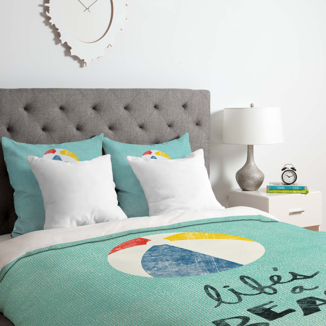Lifes A Beach Duvet Cover Set Deny Designs 