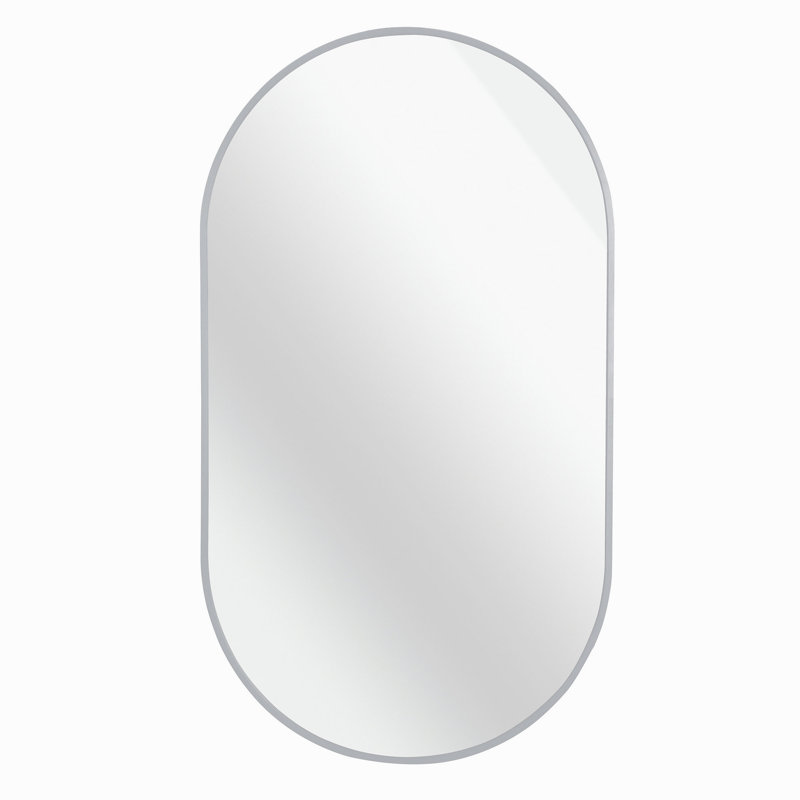Miroir ovale 20 po x 33 po, Argent