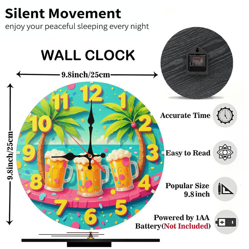 horloge de plage plage et bière