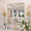 Miroir de salle de bain rectangulaire encadré en or l 24 po x H 30 po Lyra-134458425-133686886