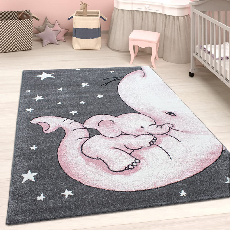 Sewa Grey/Pink Rug, Rectangle 80 x 150cm