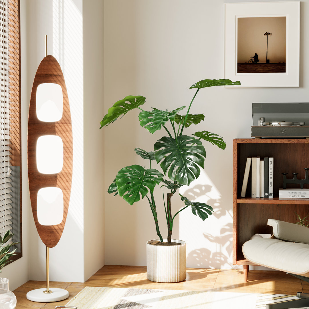 Artificial Monstera Deliciosa Plant Fake Tropical Palm Tree Faux Plant Home Garden Decoration Lazio