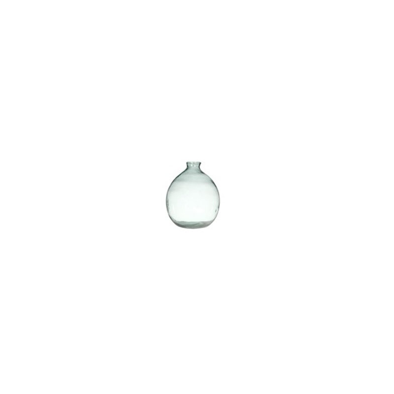 Vase en verre recyclé transparent, H 21,6 po x l 18,11 po x P 18,11 po