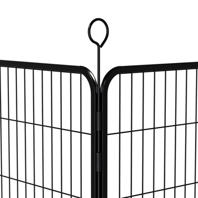 Parc pour chien en métal robuste de 40 po de très grande taille, 16 panneaux avec barrière autobloquante, forme réglable, rouille, clôture à assemblage rapide, gravité automatique pour l'intérieur et l'extérieur, aménagement,