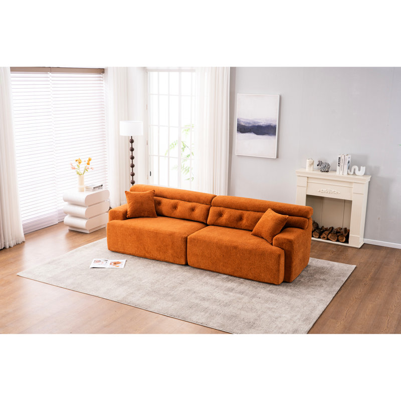 Siège de compression orange avec canapé spacieux intérieur confortable pour se divertir et se détendre, Orange