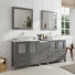 Ensemble de meuble-lavabo double avec miroir et cadre 29,9 "