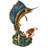 Sculptures & Beyond Swordfish/Sailfish & Sea Turtle Cast Bronze Fountain Sculpture – Lost-Wax Bronze with Hand-Applied Patina – Coastal & Nautical Decorative Art for Garden, Poolside, Patio & Outdoor Décor – Winds of Victory – 65"H